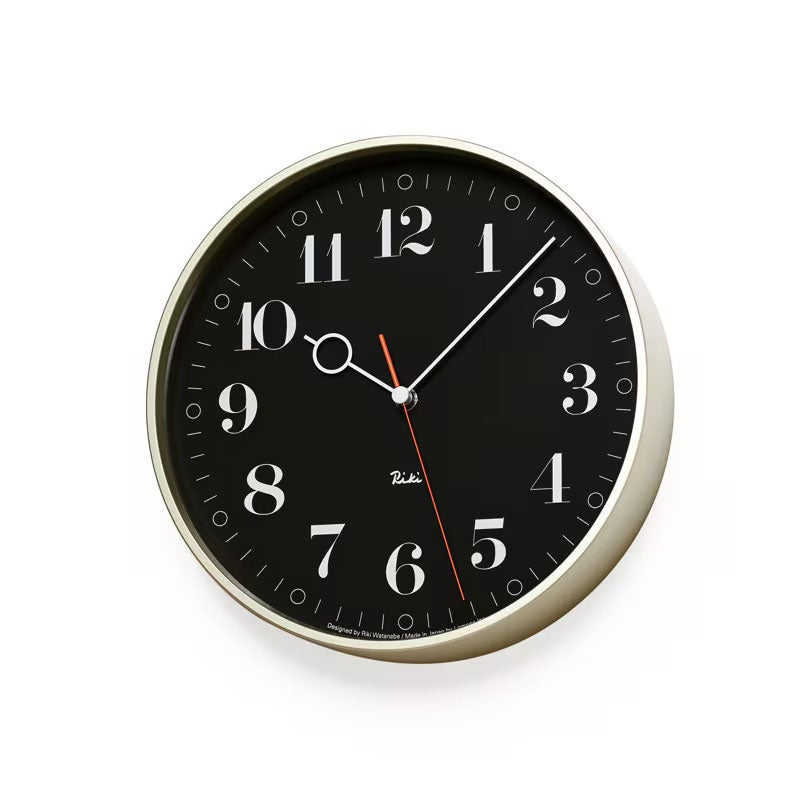 Lemnos レムノス RIKI RING CLOCK リキ リングクロック WR20-05 ウォールクロック 壁掛け時計 スイープセコンド Φ251mm カラー：2色 デザイン：渡辺 力