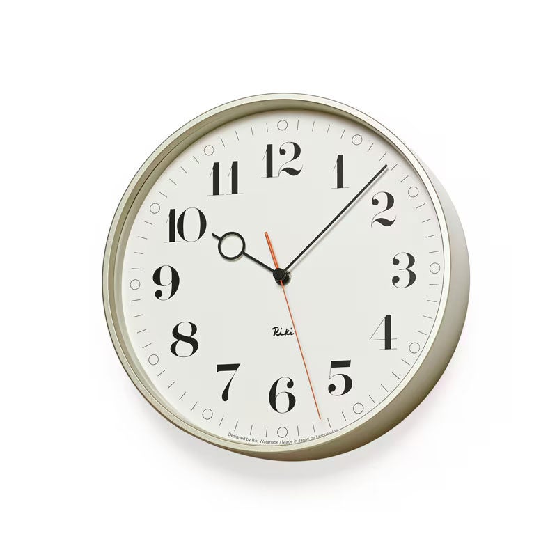 Lemnos レムノス RIKI RING CLOCK リキ リングクロック WR20-05 ウォールクロック 壁掛け時計 スイープセコンド Φ251mm カラー：2色 デザイン：渡辺 力