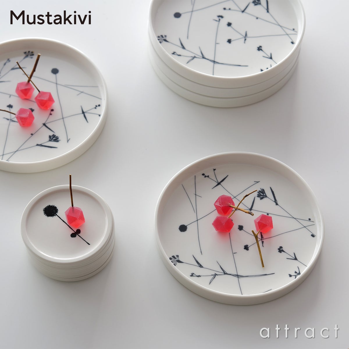Mustakivi ムスタキビ MICHIKUSA ミチクサ プレート 丸皿 18cm