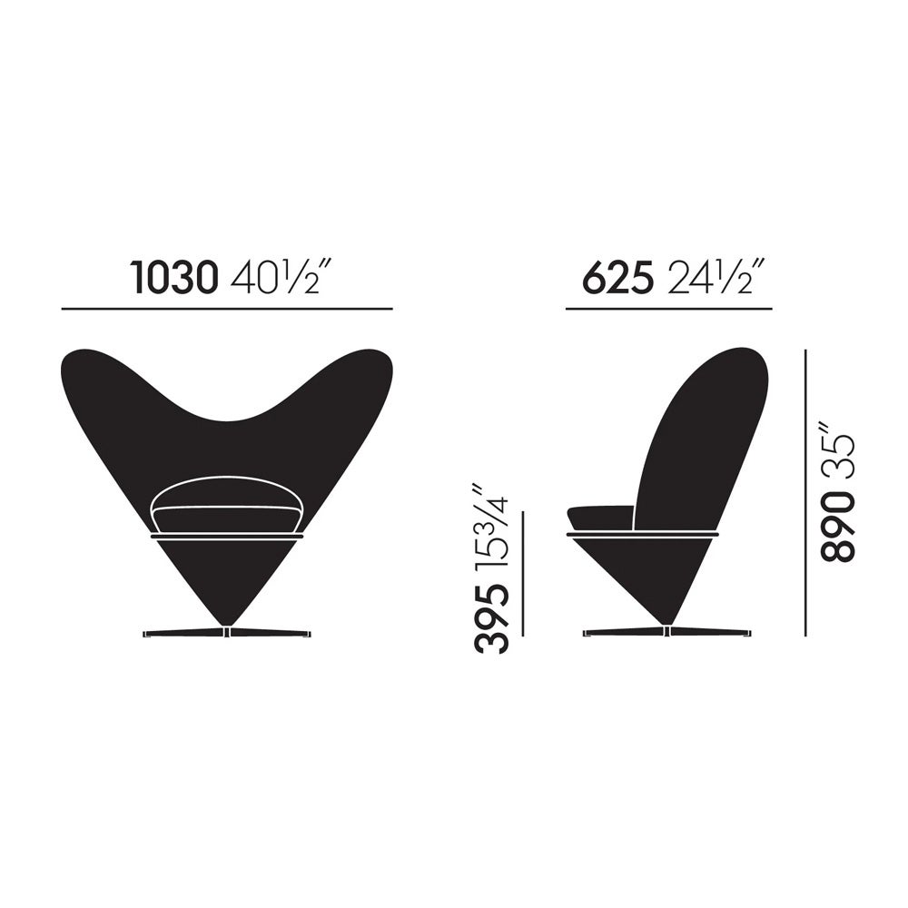 Vitra ヴィトラ Heart Cone Chair ハート コーンチェア ポリウレタンフォーム デザイン：ヴェルナー・パントン