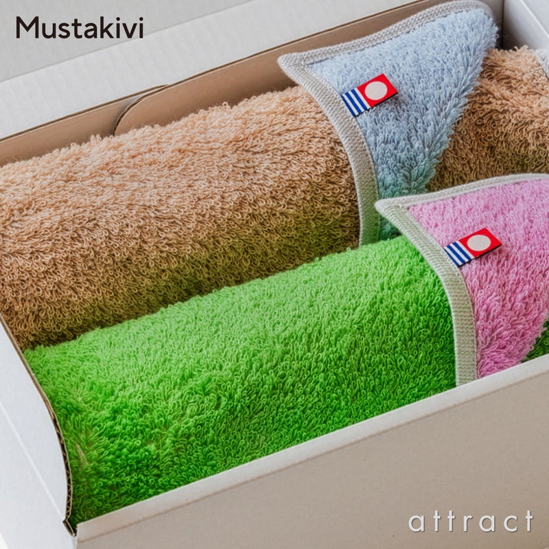 Mustakivi ムスタキビ いろは フェイスタオル 34×81cm ギフトセット 2枚入り
