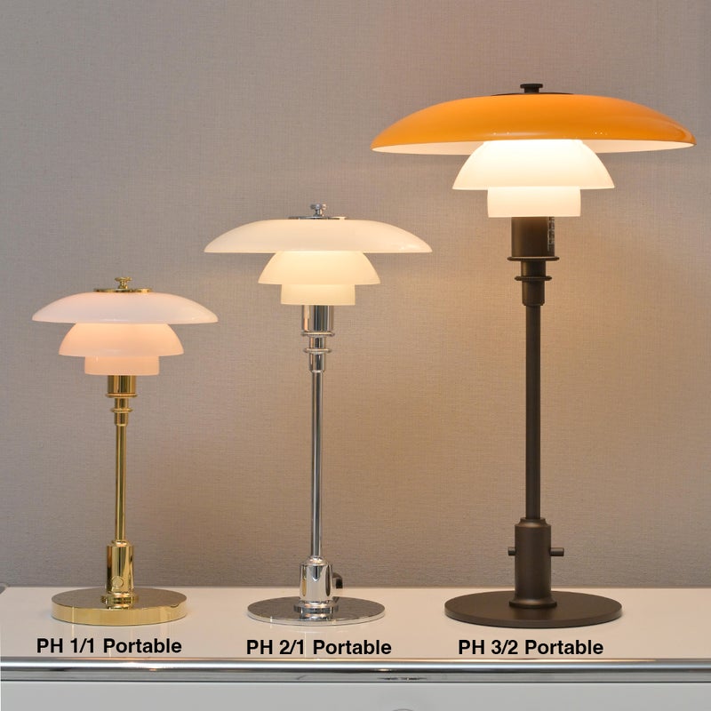 Louis Poulsen ルイスポールセン PH 1/1 Portable ポータブル テーブルランプ スタンドライト Φ160mm （シルヴァー・クローム） ポール・ヘニングセン