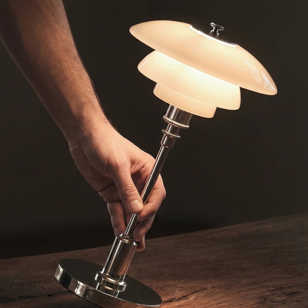 Louis Poulsen ルイスポールセン PH 1/1 Portable ポータブル テーブルランプ スタンドライト Φ160mm （シルヴァー・クローム） ポール・ヘニングセン