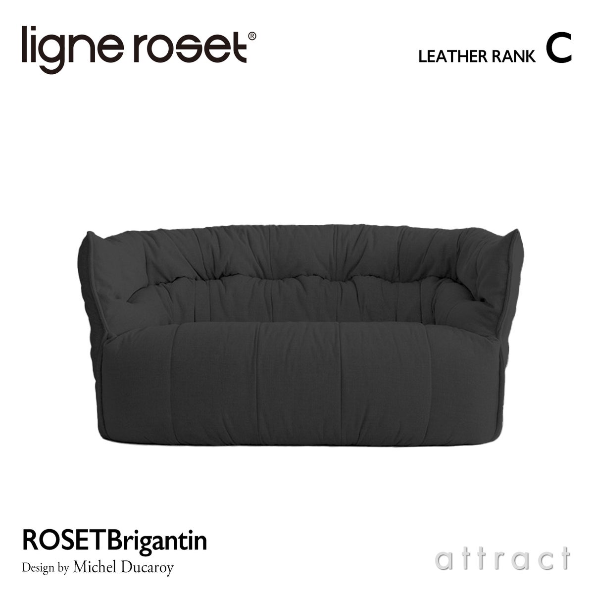 ligne roset リーン・ロゼ ROSETBrigantin ロゼブリガンタン 2P ソファ 2人掛け レザー：Cランク デザイン：ミッシェル・デュカロワ