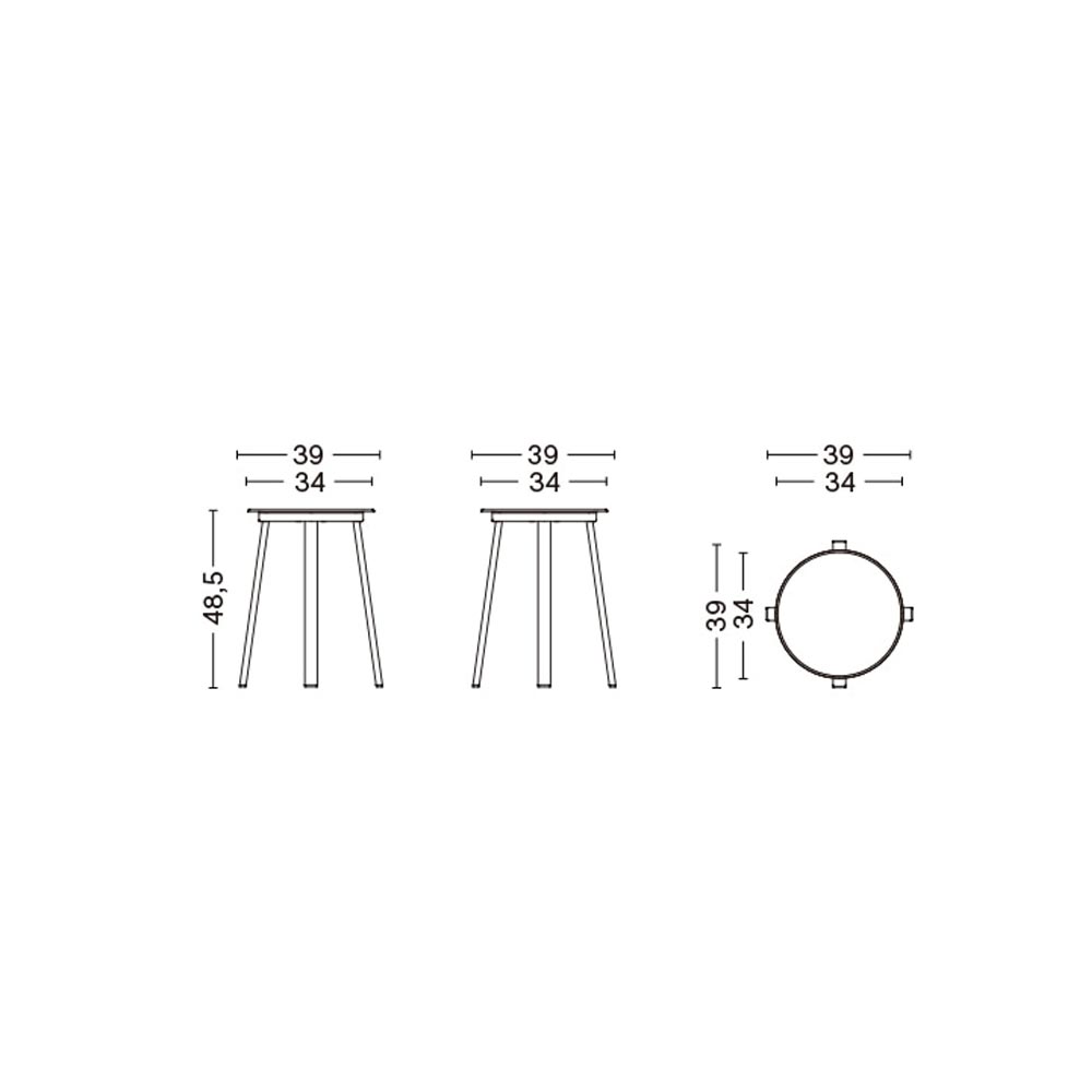 HAY ヘイ REVOLVER BAR STOOL リボルバー バースツール 48.5cm チェア カラー：7色 デザイン：レオン・ランスマイヤー