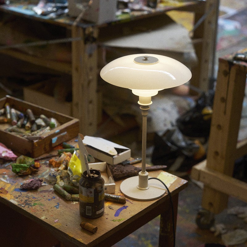 Louis Poulsen ルイスポールセン PH 2/1 Table テーブルランプ スタンドライト Φ200mm カラー：グロッシー・ベージュ アルミ光沢仕上げ デザイン：ポール・ヘニングセン