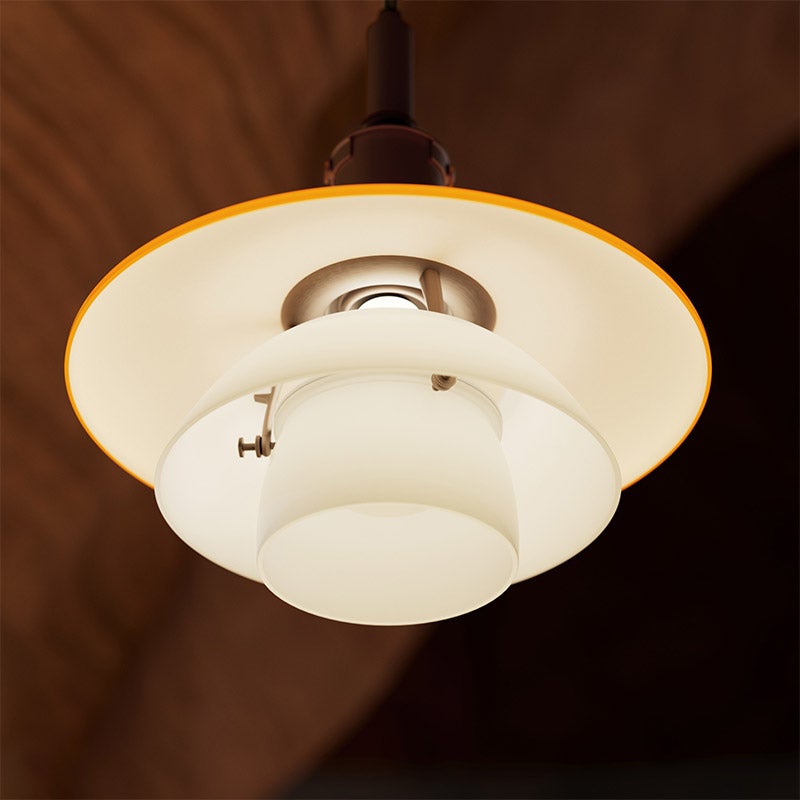 Louis Poulsen ルイスポールセン PH 3/3 Pendnant Lamp Centenary Edition ペンダントランプ センテナリー・エディション Φ285mm アンバー 琥珀色ガラス 真鍮エイジング加工 デザイン：ポール・ヘニングセン