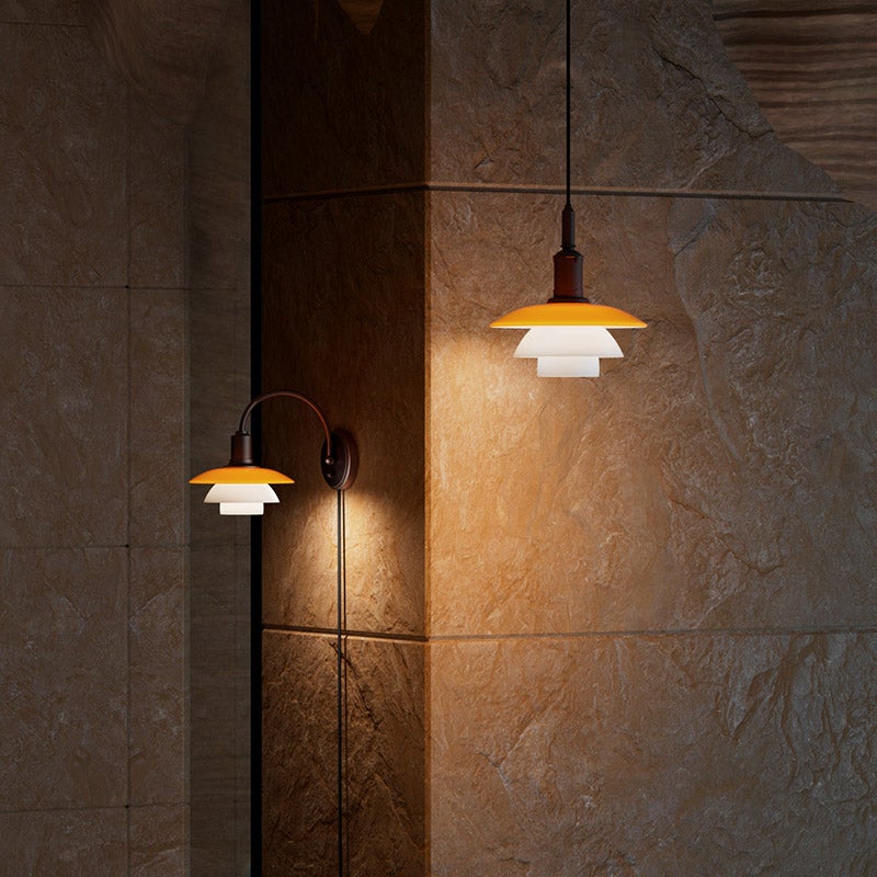 Louis Poulsen ルイスポールセン PH 3/3 Pendnant Lamp Centenary Edition ペンダントランプ センテナリー・エディション Φ285mm アンバー 琥珀色ガラス 真鍮エイジング加工 デザイン：ポール・ヘニングセン
