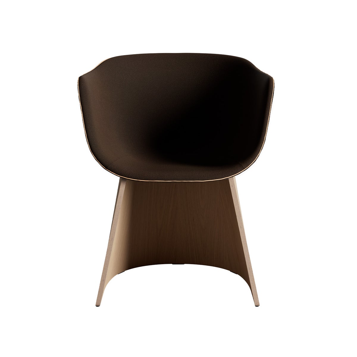 FRITZ HANSEN フリッツ・ハンセン MONOLIT モノリット CM221V アームチェア ナチュラルウッドベース レザーパイピングありモデル