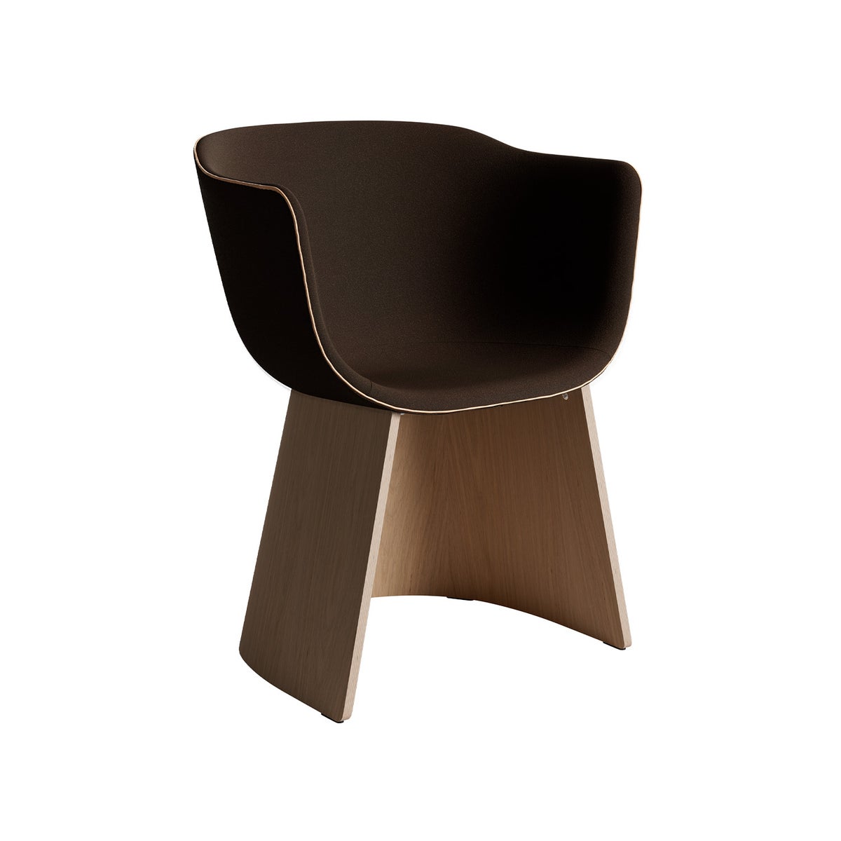 FRITZ HANSEN フリッツ・ハンセン MONOLIT モノリット CM221V アームチェア ナチュラルウッドベース レザーパイピングありモデル