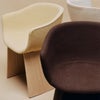 FRITZ HANSEN フリッツ・ハンセン MONOLIT モノリット CM221LAV ローアームチェア ナチュラルウッドベース レザーパイピングありモデル